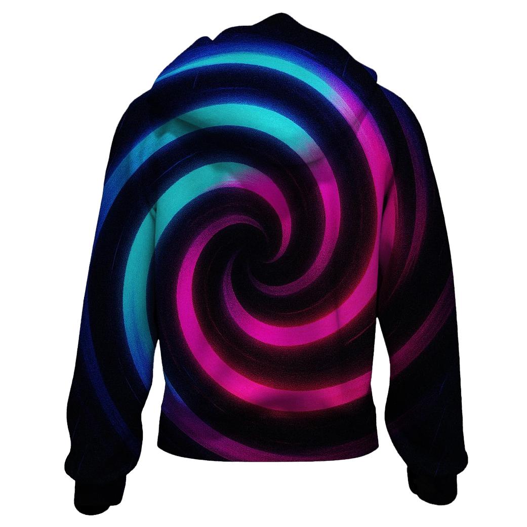 Neon Monsoon Spiral premium hoodies