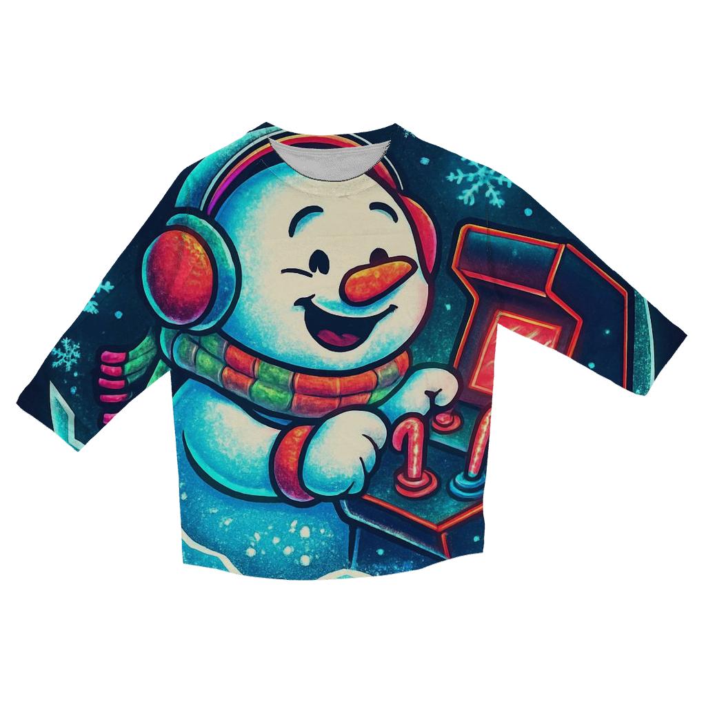 Snow Globe Arcade Chaos designer 3/4 sleeve blouses