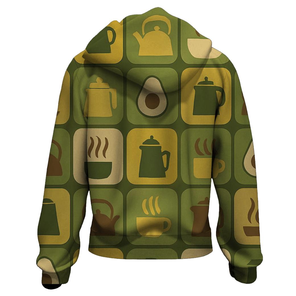 Avocado Kitchen Tile Groove graphic hoodies