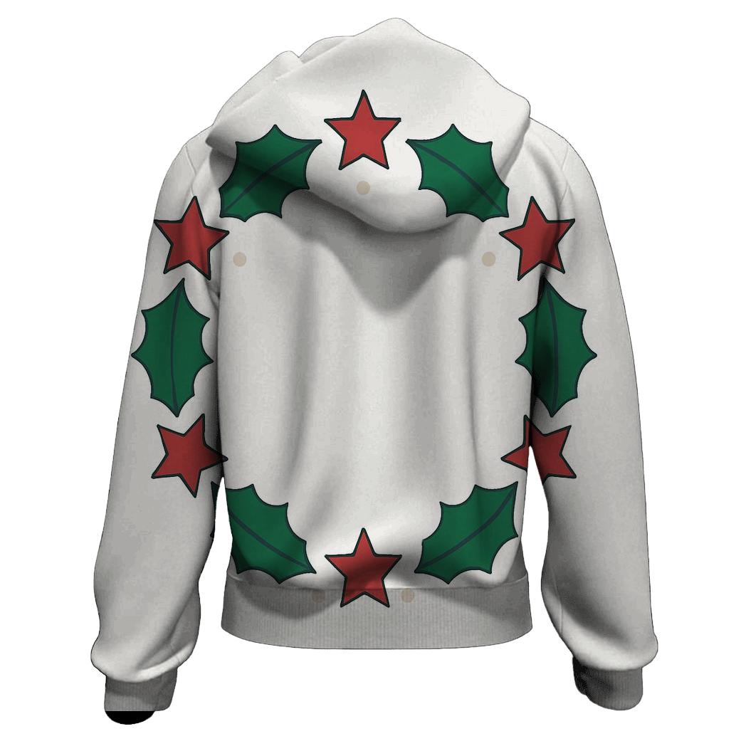 Starlit Holly Orbit Wreath graphic hoodies