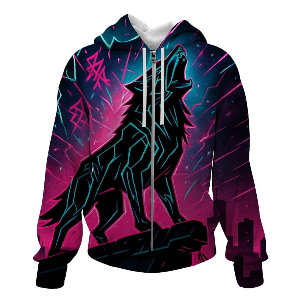 Neon Rift Street Howl lightweight hoodies