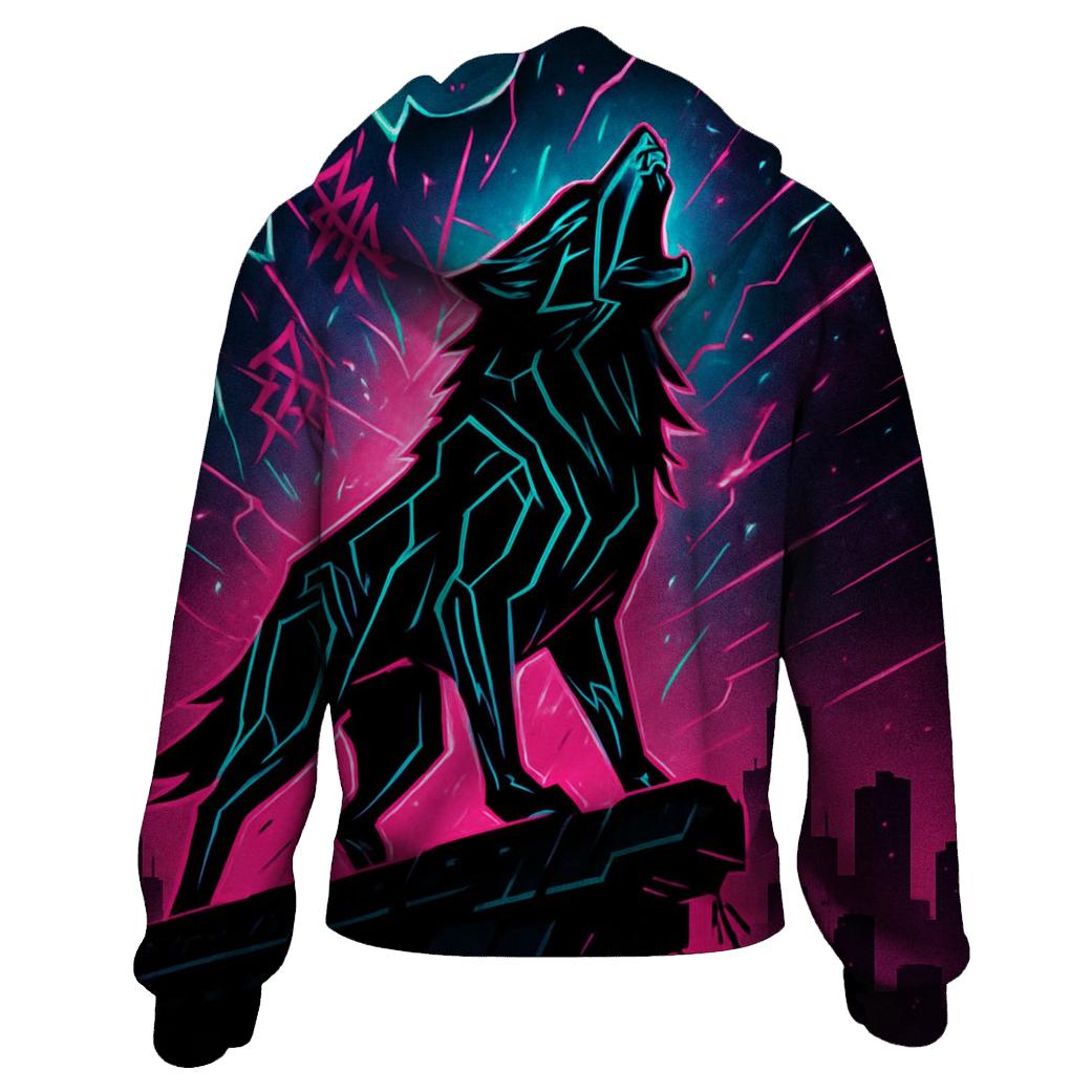 Neon Rift Street Howl lightweight hoodies