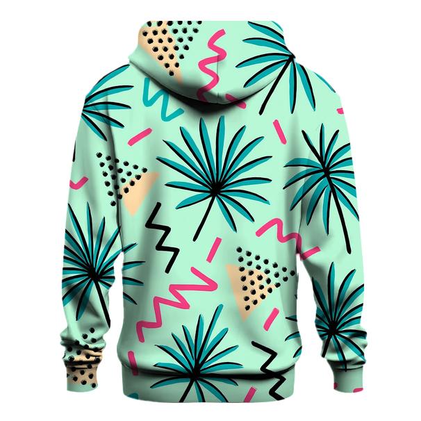 Pastel Memphis Palm Parade lightweight hoodies