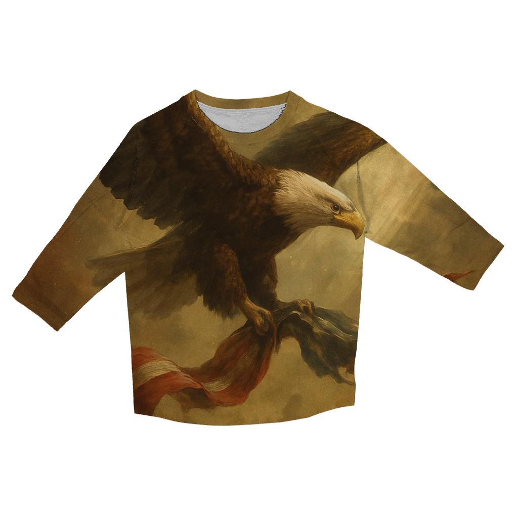 Eagle Over The Tattered Horizon stylish quarter sleeve tops
