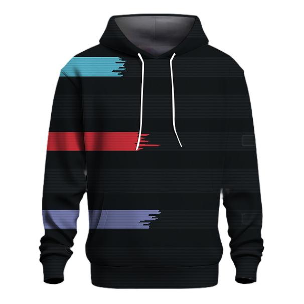VHS Tracking Wave Stripes hoodies fashion