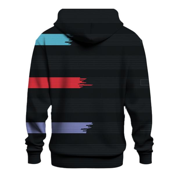VHS Tracking Wave Stripes hoodies fashion