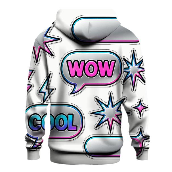 Chrome Starburst Sticker Sheet printed hoodies