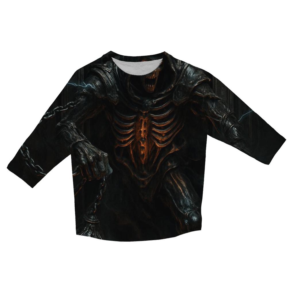 Biomechanical Wraith Of The Iron Crypt trendy 3/4 sleeve tops