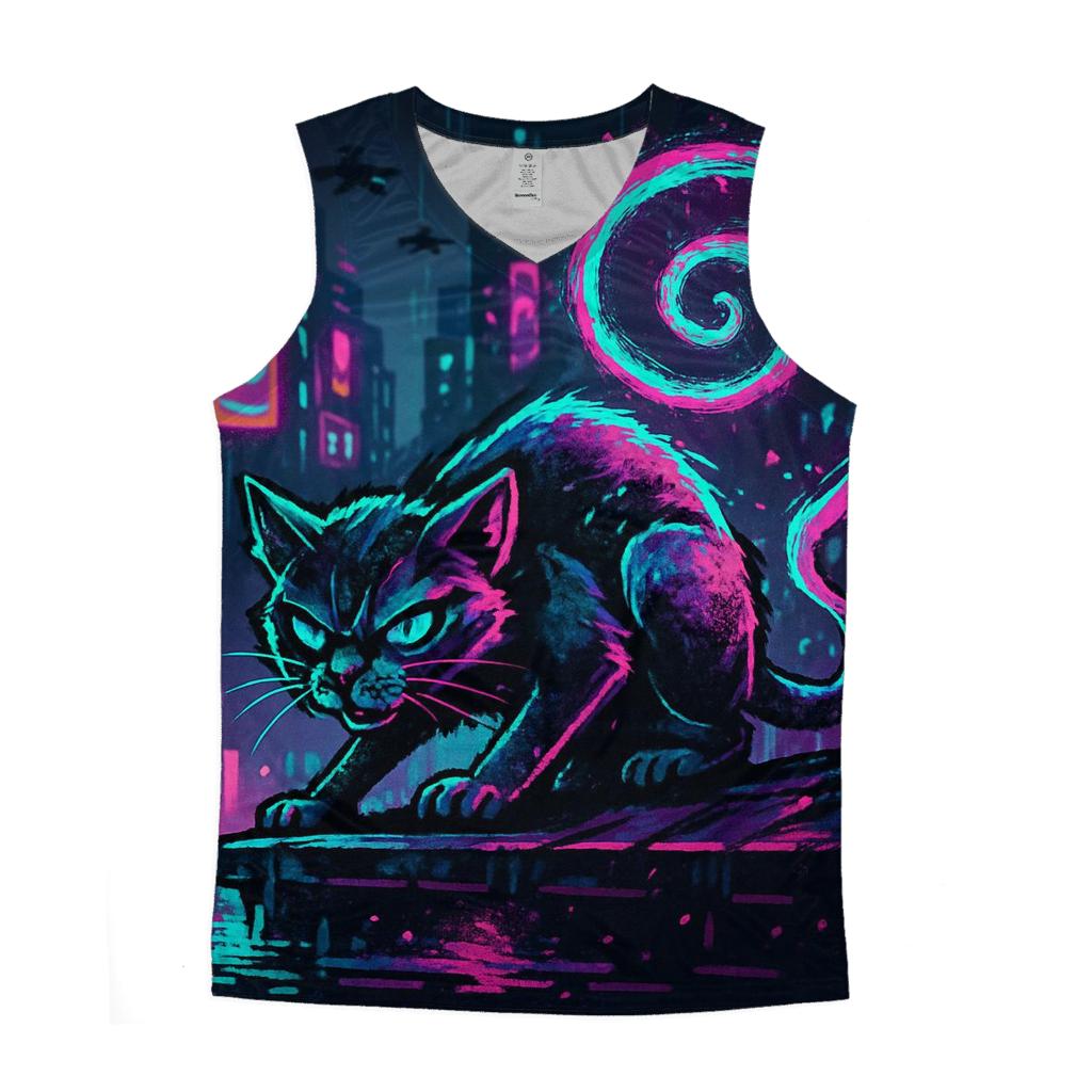 Neon Alley Coil Cat stylish racerback tanks