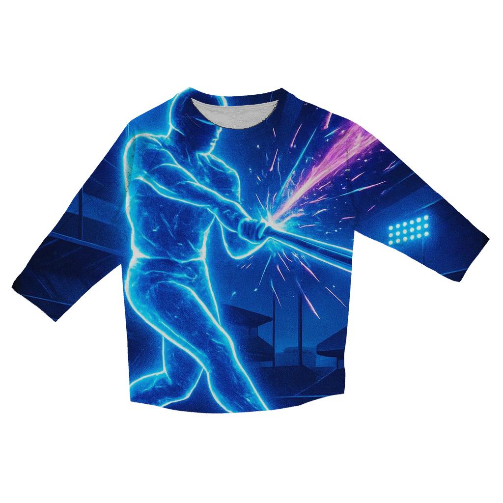 Neon Dugout Night Charge stylish quarter sleeve tops