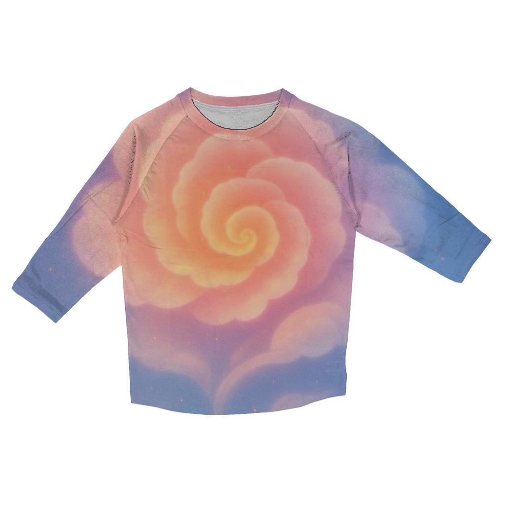 Pastel Ember Cloud Garden stylish quarter sleeve tops