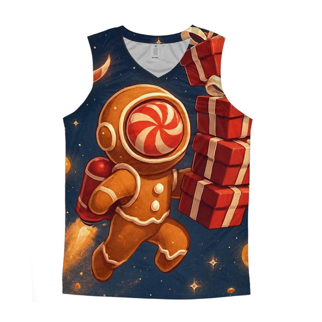 Gingerbread Astronaut Delivery Run custom tank tops