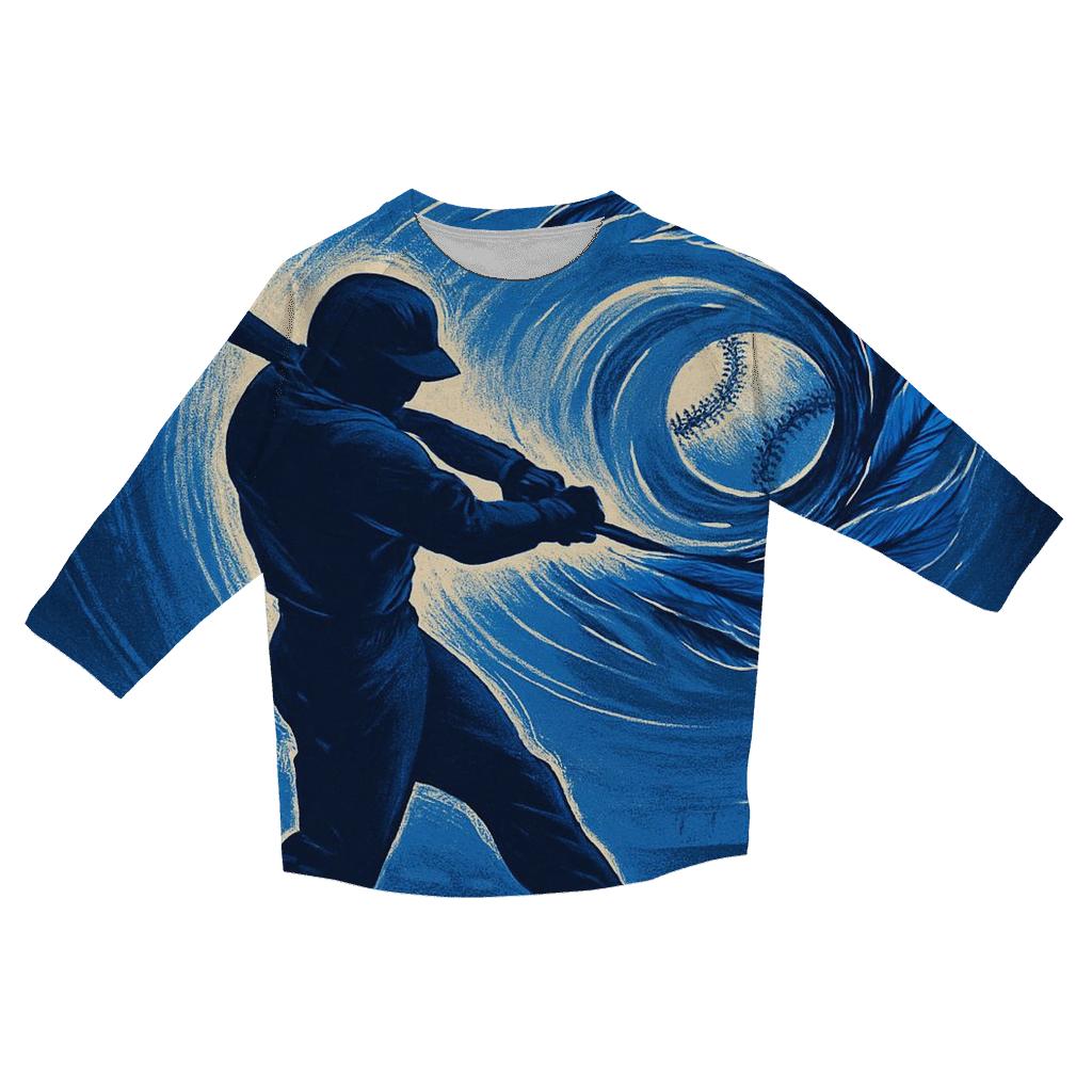 Feather Spiral Swing With Blue Jays Energy designer 3/4 sleeve blouses