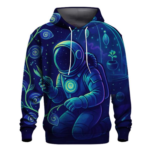 The Astral Botanist And The Nebula Greenhouse designer hoodies