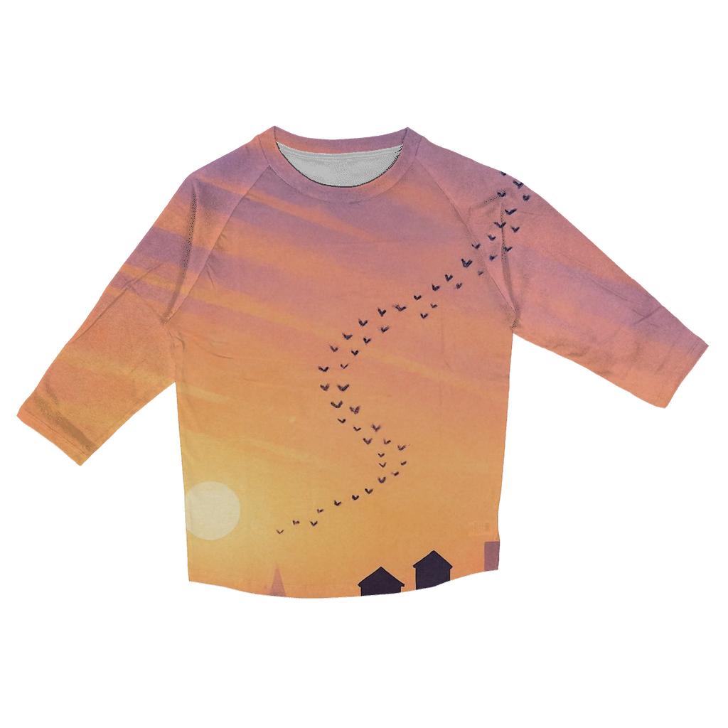 Skyline In Lavender Haze cotton quarter sleeve shirts