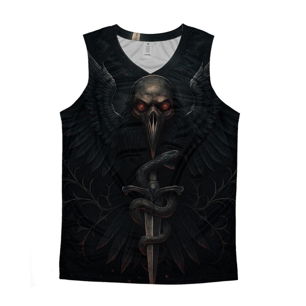Obsidian Raven And The Dagger Moon personalized athletic tanks