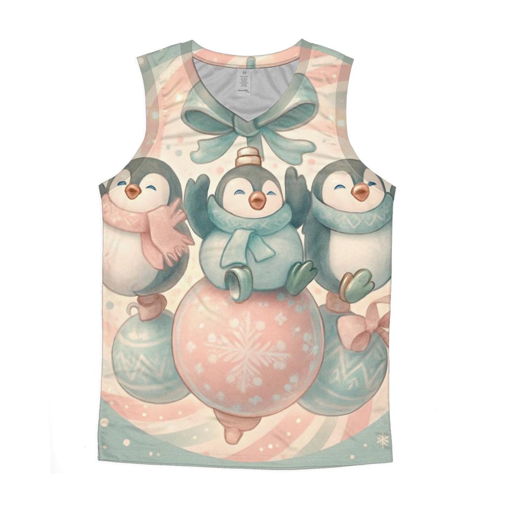 Penguin Ornament Parade Carousel cotton sleeveless tops