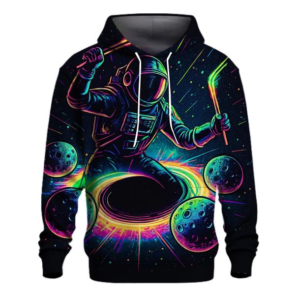 Neon Rift Drummer At The Event Horizon zip-up hoodies