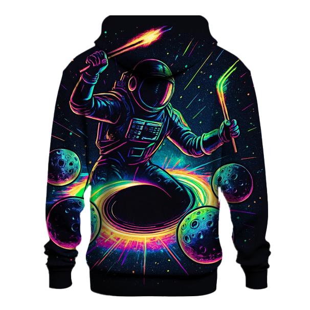 Neon Rift Drummer At The Event Horizon zip-up hoodies
