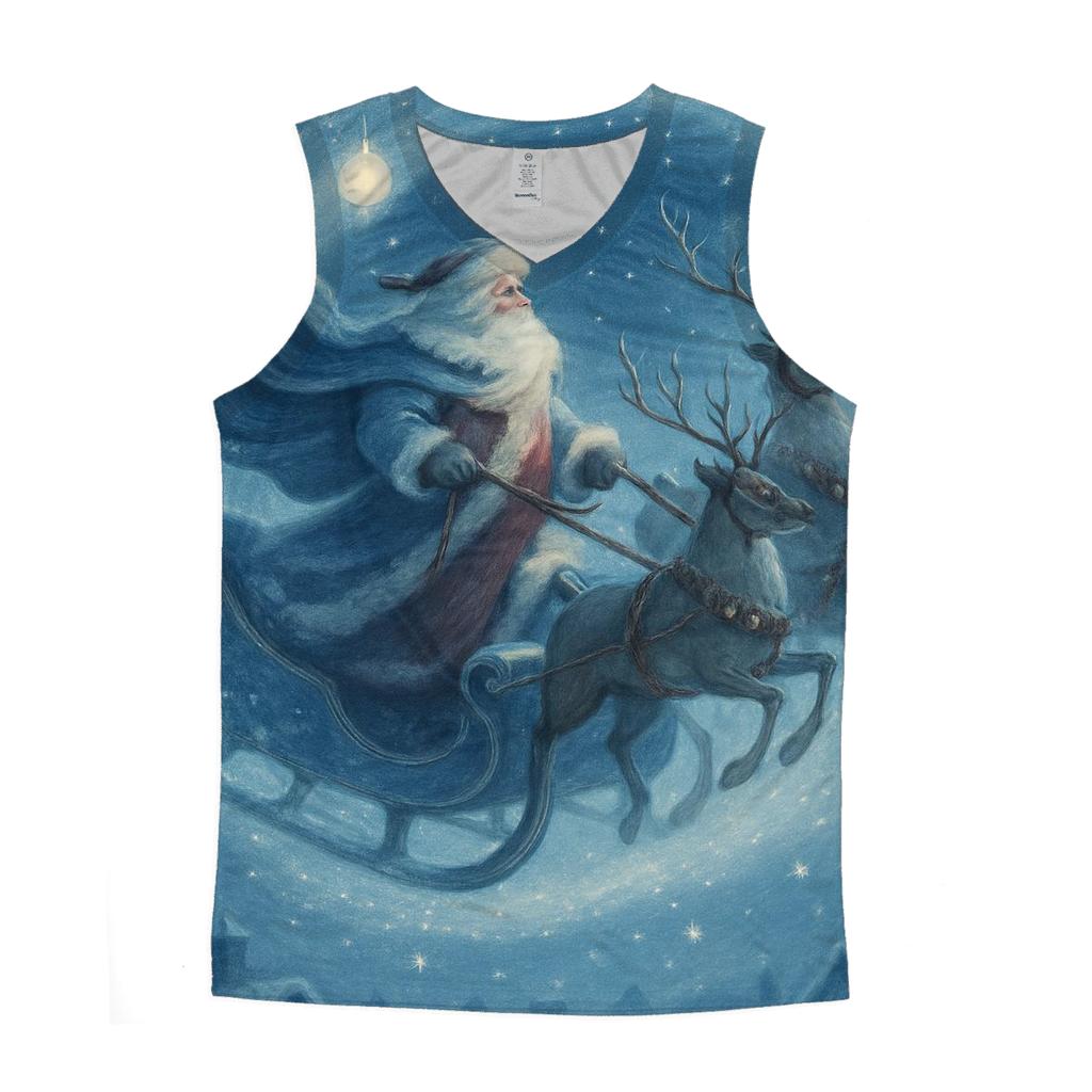 Frosted Storybook Sleigh Spiral custom tank tops
