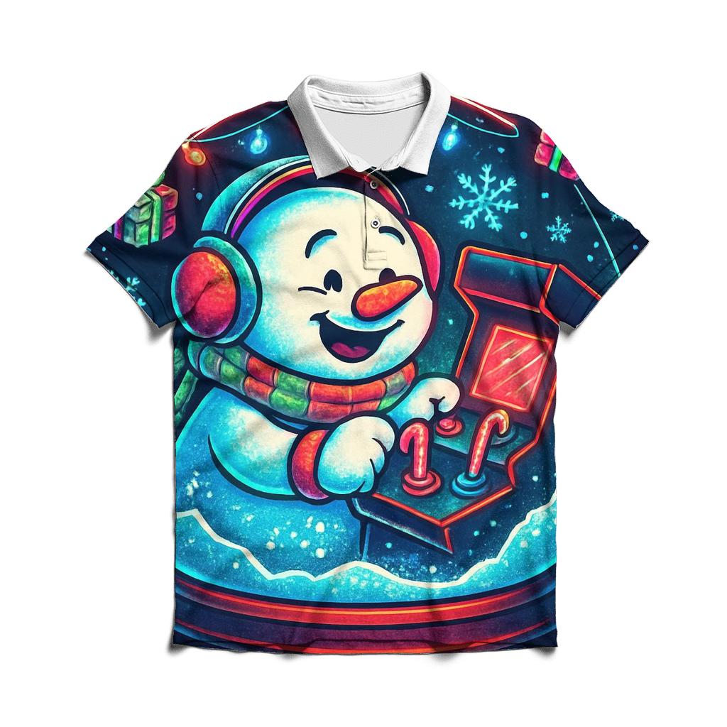 Snow Globe Arcade Chaos embroidered polo tops