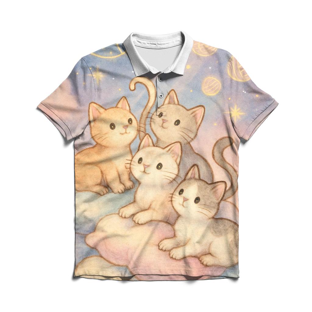 Cloud Pillow Starwatch Kittens stylish collar polo tees