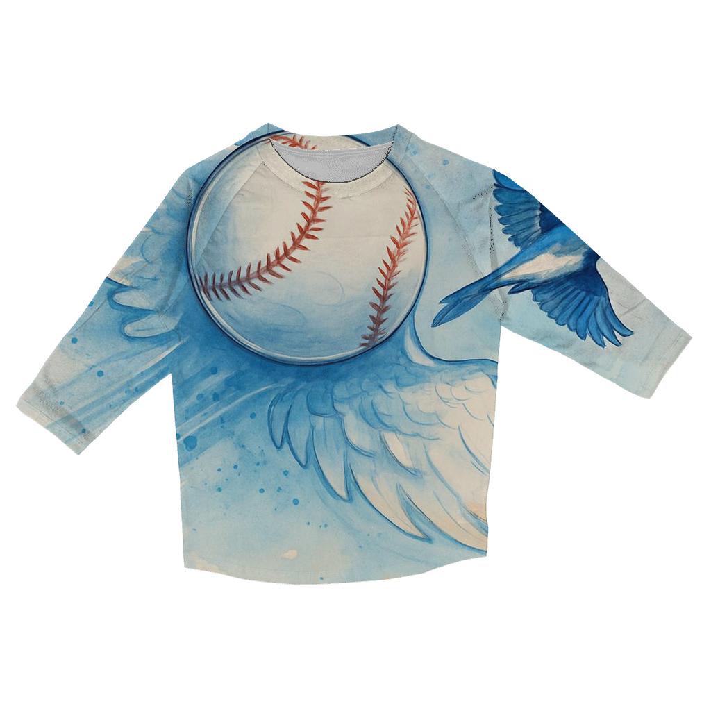 Skywing Baseball Drift, Blue Jays Style stylish quarter sleeve tops