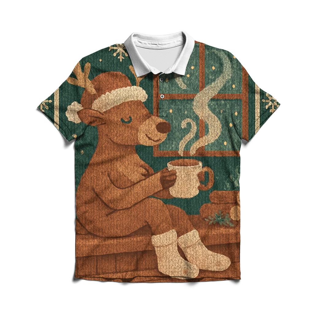 Reindeer Sauna Lodge Serenity personalized polo shirts