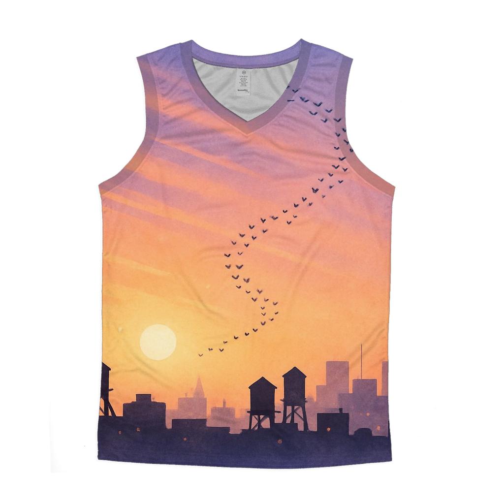 Skyline In Lavender Haze designer workout tanks