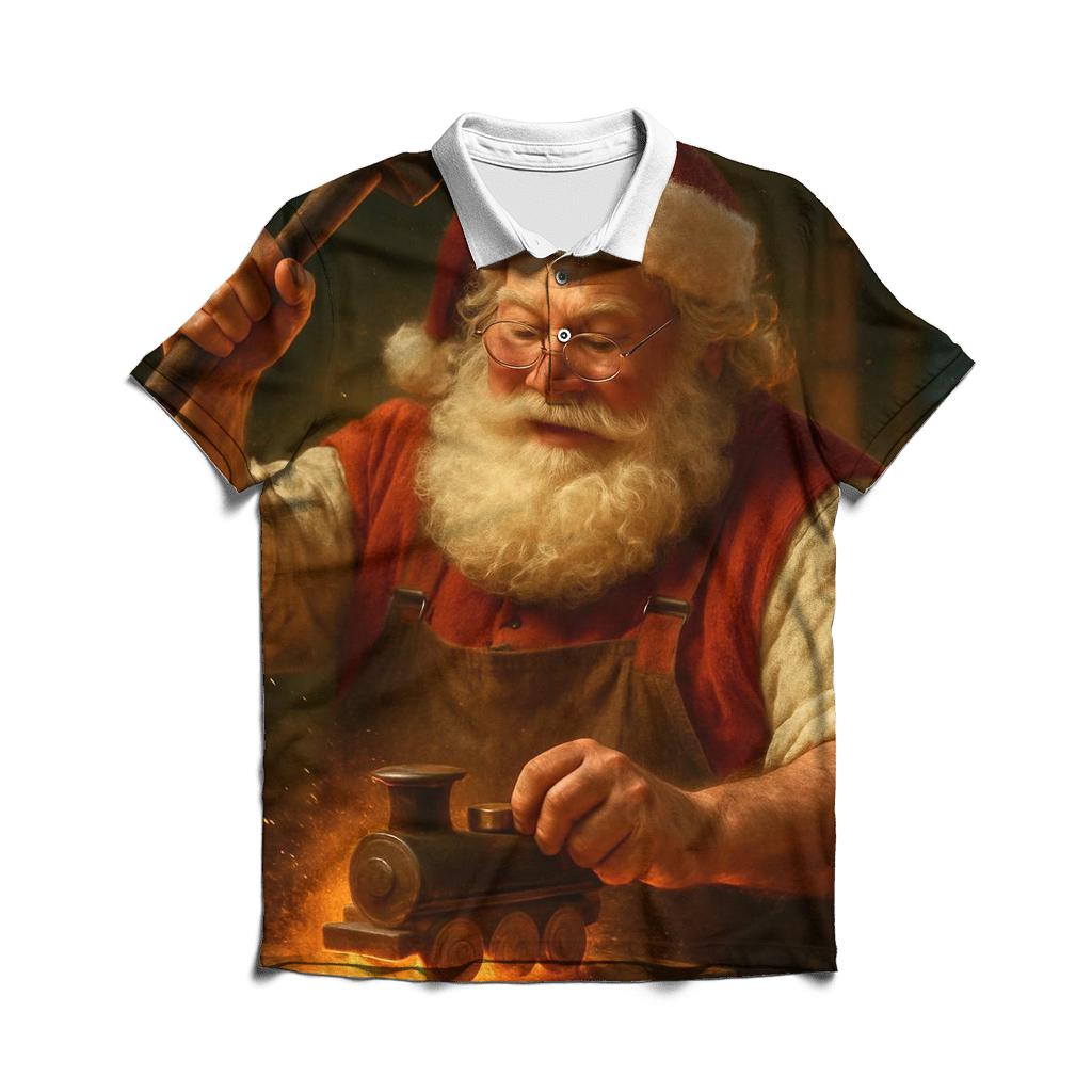 Workshop Emberlight Santa Forge premium cotton polo shirts