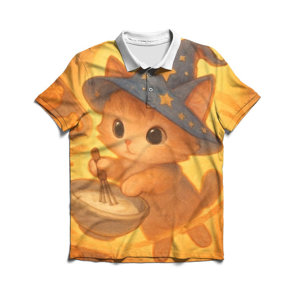 Sunrise Bakery Witch Kitten custom polo shirts