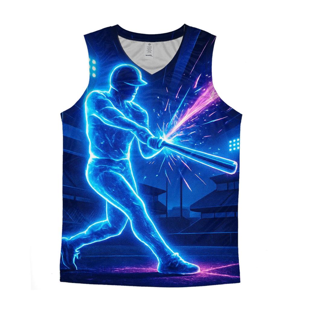 Neon Dugout Night Charge stylish racerback tanks