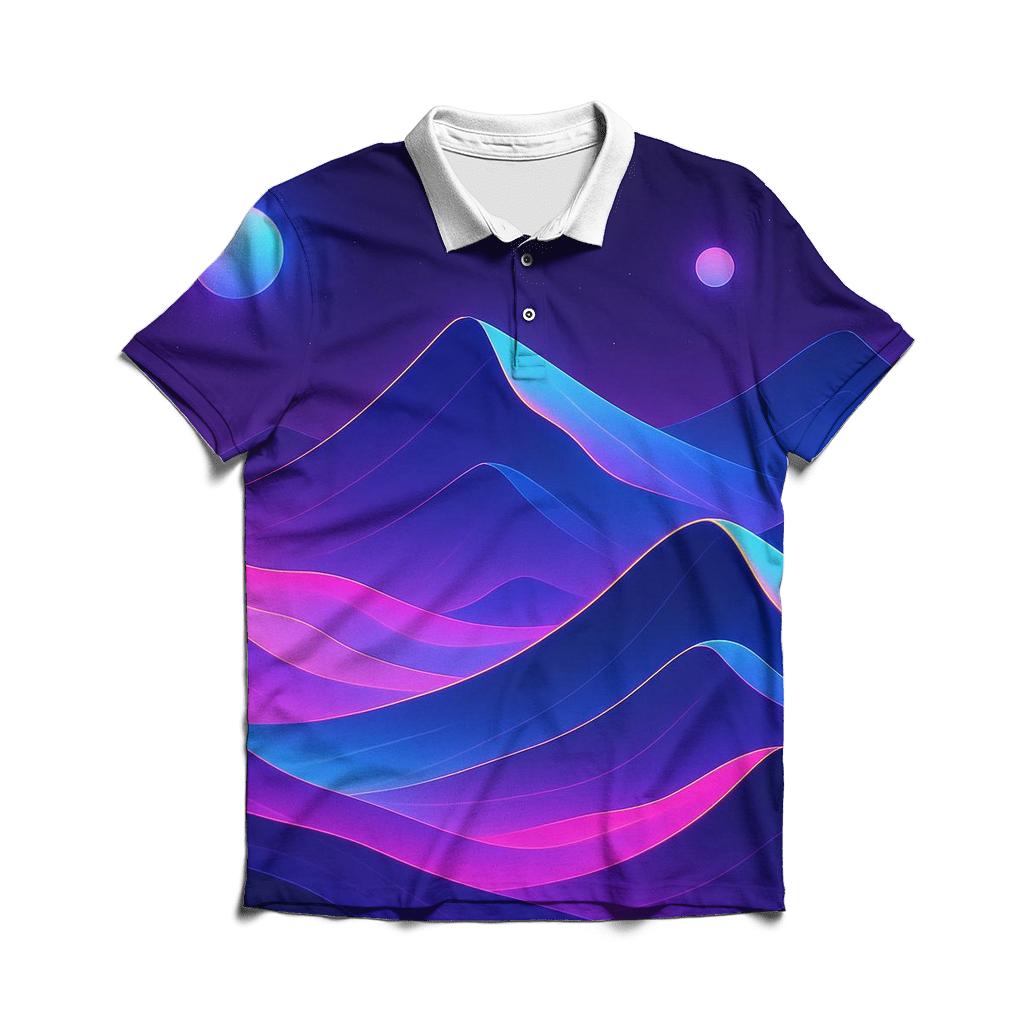 Neon Drift Atlas premium cotton polo shirts
