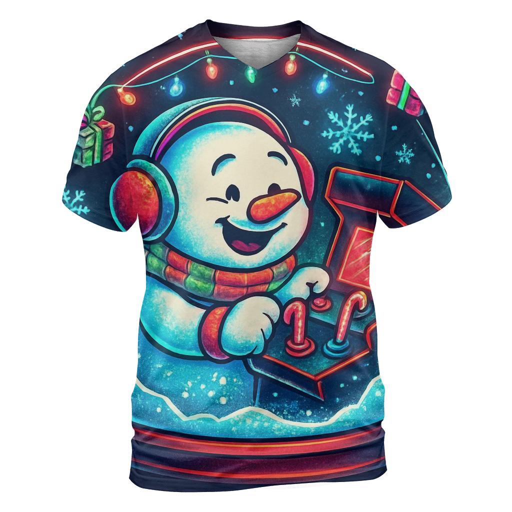 Snow Globe Arcade Chaos statement graphic shirts