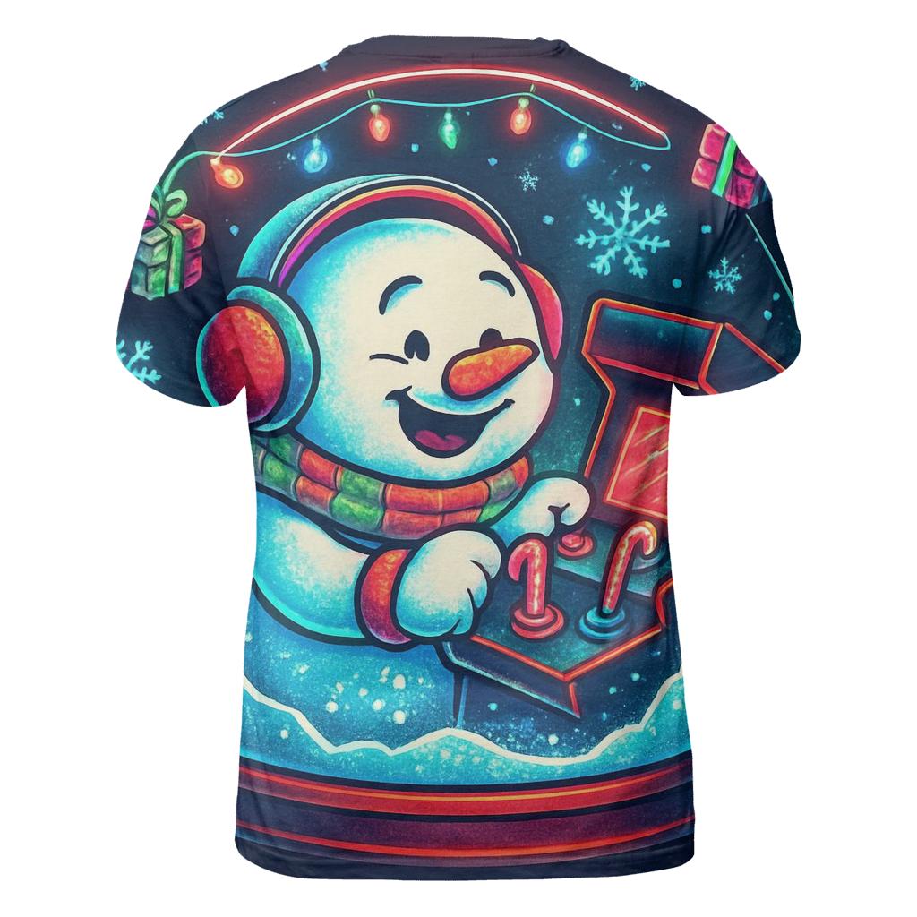 Snow Globe Arcade Chaos statement graphic shirts