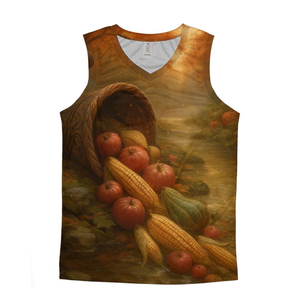 Enchanted Cornucopia River Of Abundance stylish racerback tanks
