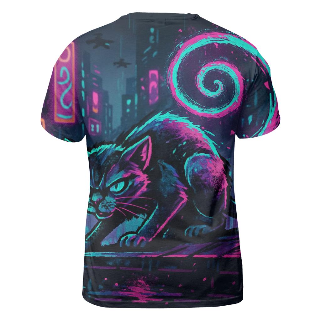 Neon Alley Coil Cat trendy printed shirt styles