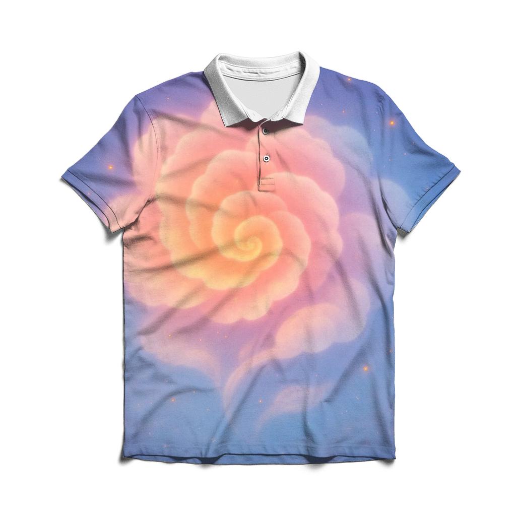 Pastel Ember Cloud Garden stylish collar polo tees