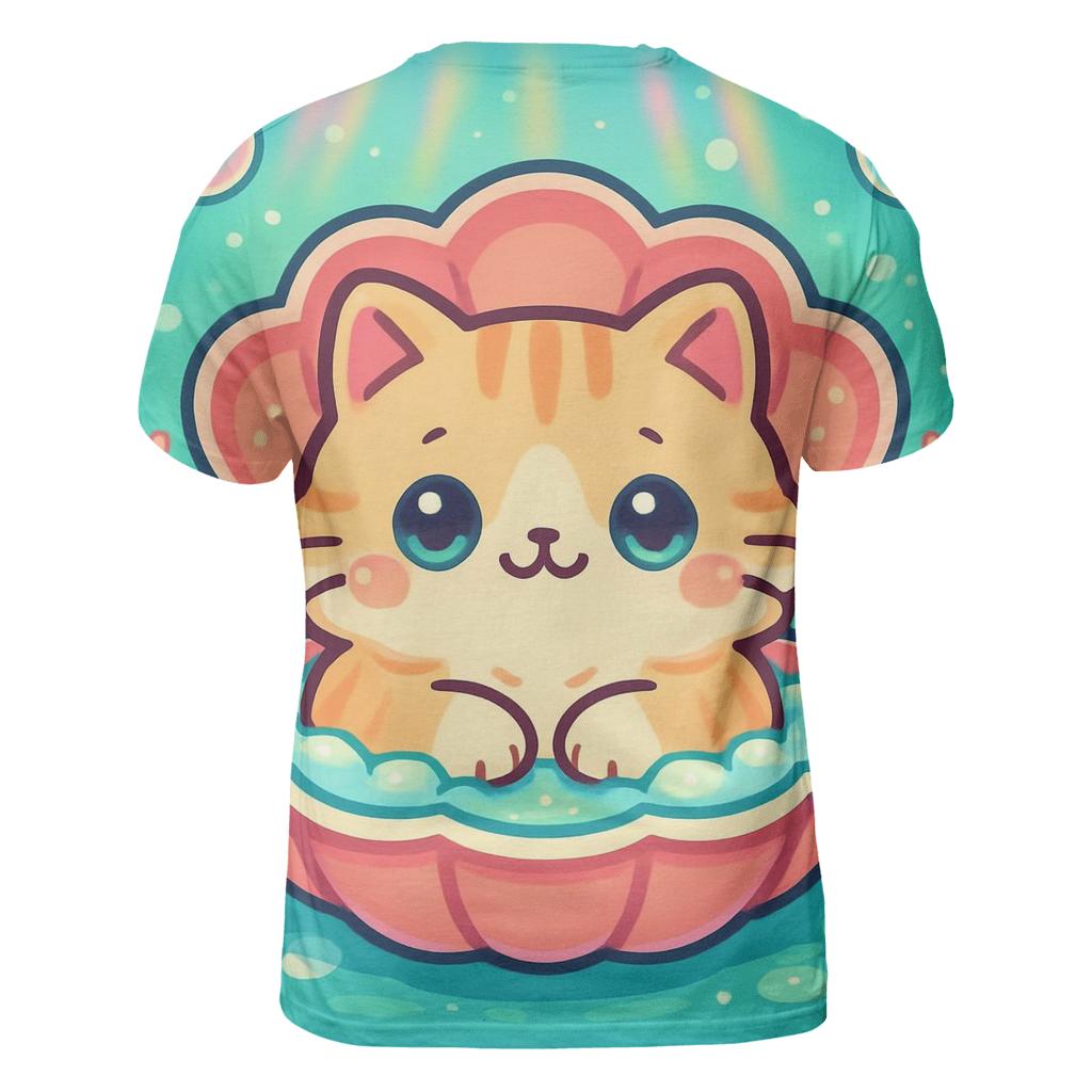 Aurora Bubble Bath Cat Spirit designer pattern shirts