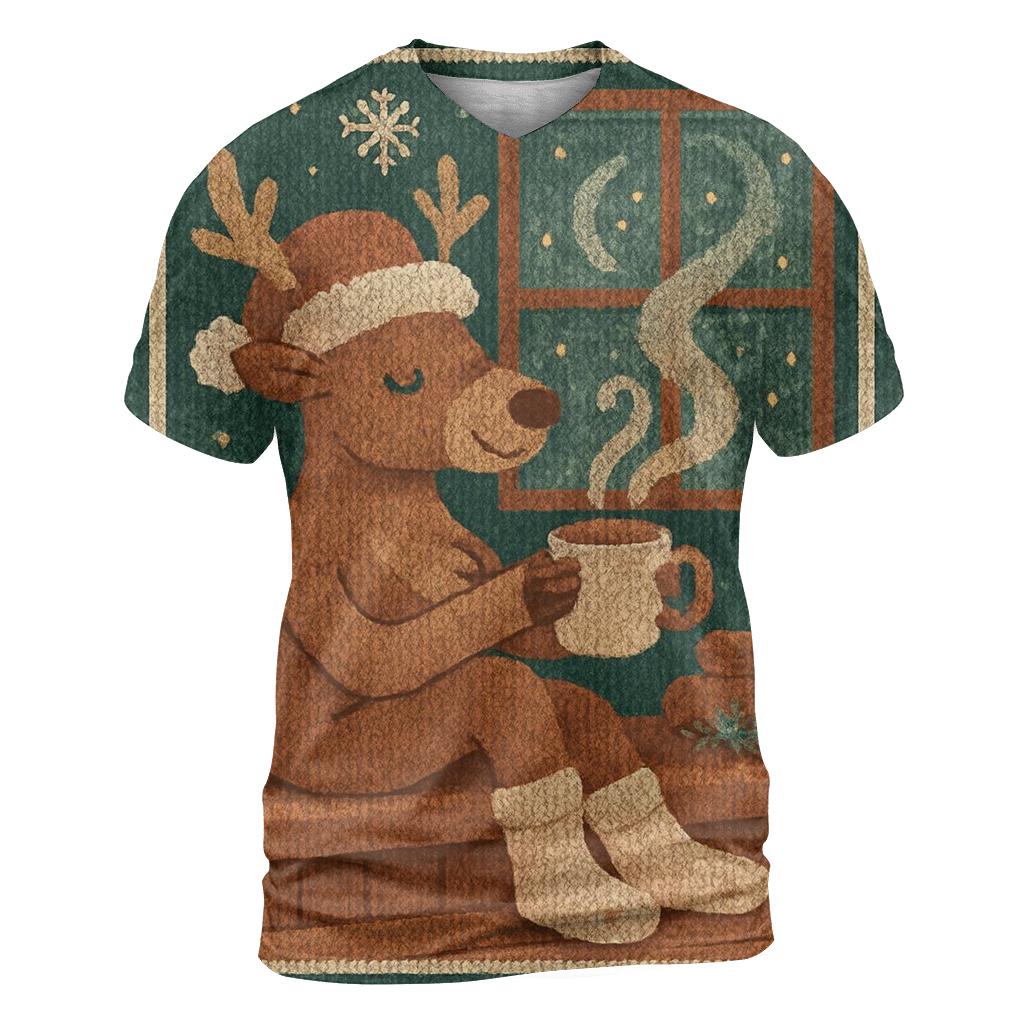 Reindeer Sauna Lodge Serenity trendy printed shirt styles