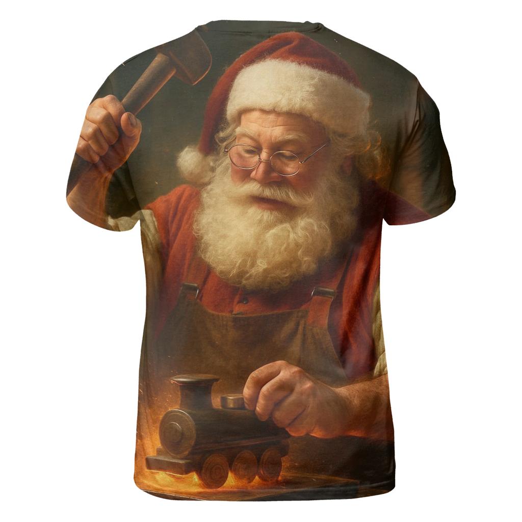 Workshop Emberlight Santa Forge custom all-over print shirts