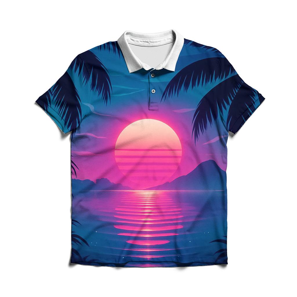 Aurora Sunset Lagoon classic pique polos
