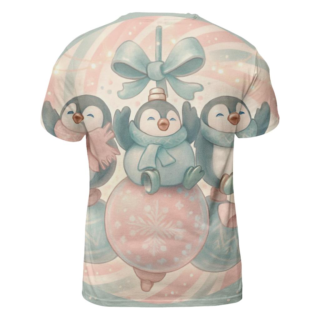 Penguin Ornament Parade Carousel designer pattern shirts