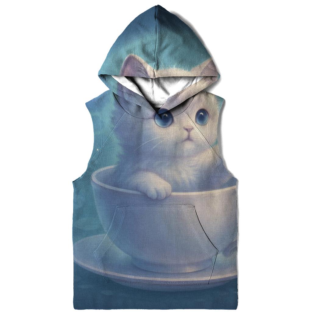 Moonlit Teacup Kitten Garden custom hoodies