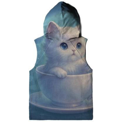 Moonlit Teacup Kitten Garden custom hoodies