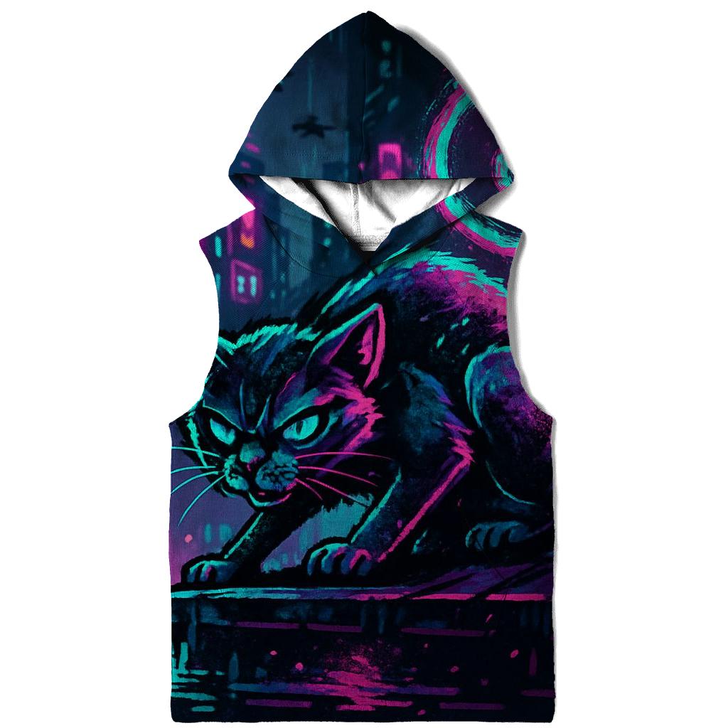 Neon Alley Coil Cat lightweight hoodies