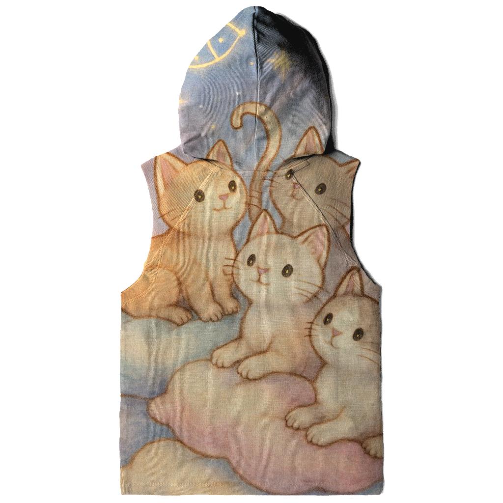 Cloud Pillow Starwatch Kittens printed hoodies