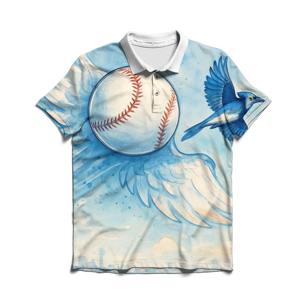 Skywing Baseball Drift, Blue Jays Style branded logo polo shirts