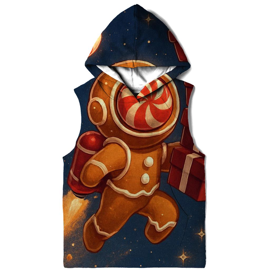 Gingerbread Astronaut Delivery Run zip-up hoodies