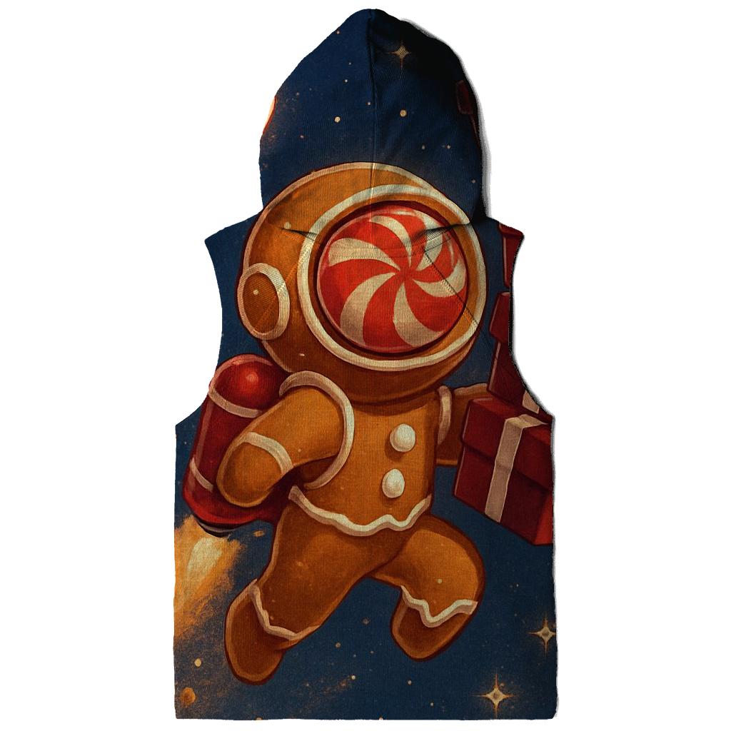 Gingerbread Astronaut Delivery Run zip-up hoodies